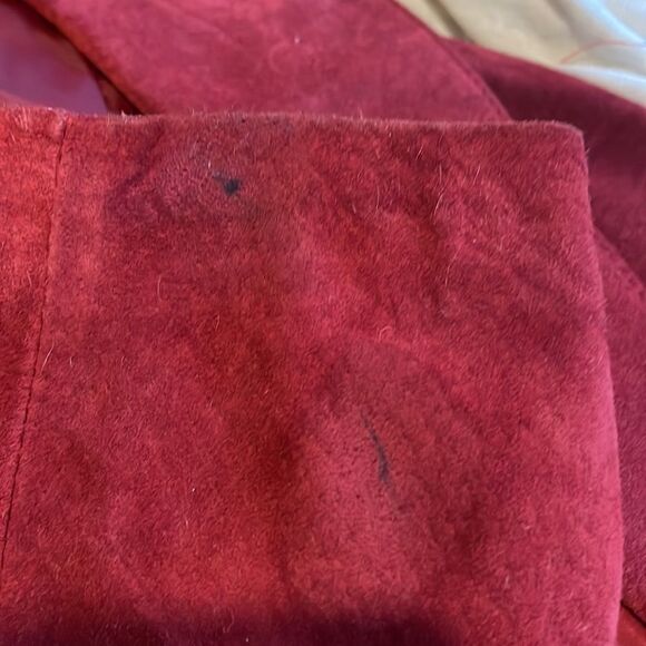 Red suede blazer  - Picture 2 of 2